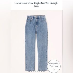 Abercrombie Curve Love Ultra High Rise 90s Straight Jean
